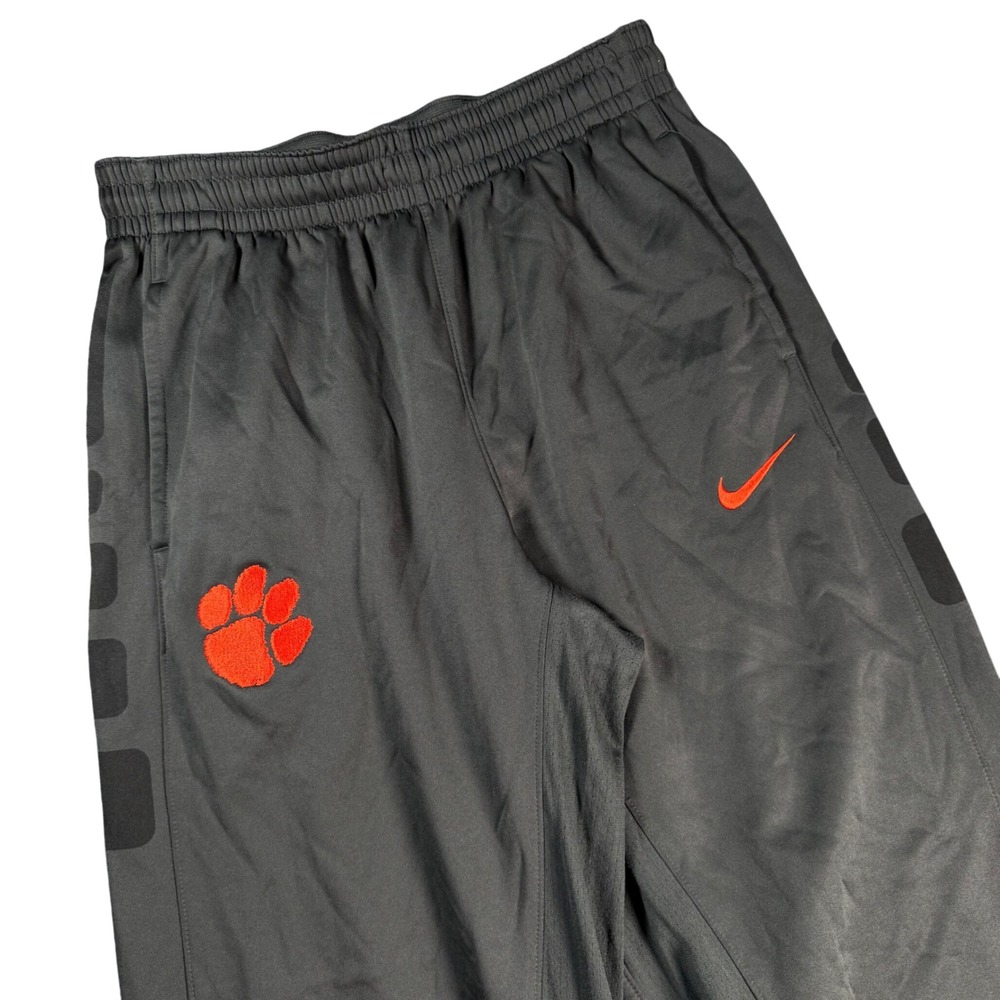 Nike Therma-FIT Clemson Tigers Pants Men L Black Fleece Lined Training Sweats